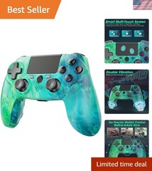 Wireless PS4 Controller – Long-Lasting Battery & Headphone Jack – Green