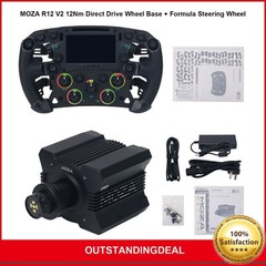 MOZA R12 V2 12Nm Direct Drive Wheel Base + 280mm FSR2 Formula Steering Wheel