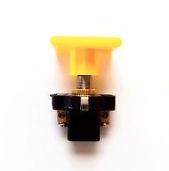 Push-pull knob with 3d printed octagonal or square hat for button boxes for ETS2