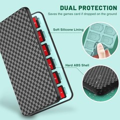 Compact Magnetic Game Card Case for Nintendo Switch with 24 Slots & SD Storage