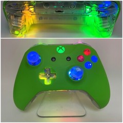 Microsoft Xbox One Controller – Green with custom LED mod – Great GIFT