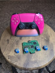 PS5 DualSense Wireless Controller Nova Pink – TMR Ksilver JS13+ JOYSTICKS