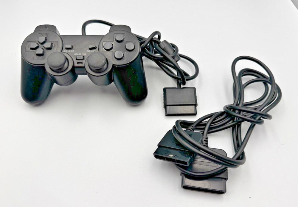PlayStation 1 compatible Controller Wire Extender Cable Extension AND Controller