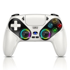 LED Wireless Controller for PS5, Compatible with PS5 Pro/Slim/PC, Du