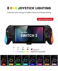 Switch 2 Controller, Handheld Controller + Ergonomic Grip | Hall Effect Joystick