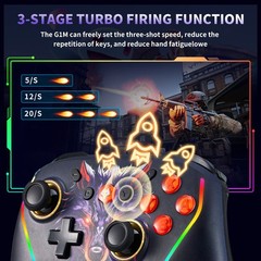 Wireless Controller for Nintendo Switch/Lite/OLED/Switch 2, Vibration/Turbo