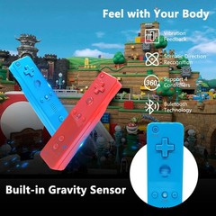 Wii U/Wii Wireless Remote Controller 4pk, Pink Blue Red, Silicone Case Strap