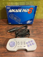 NEC PC Engine Control Joy Pad Controller ARCADE PAD 6 PCE-TP1 W/Box Japan F282MI