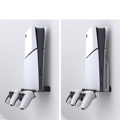Wall Mount Bracket Base with Controller Holder Wall Hanging Stand for PS5