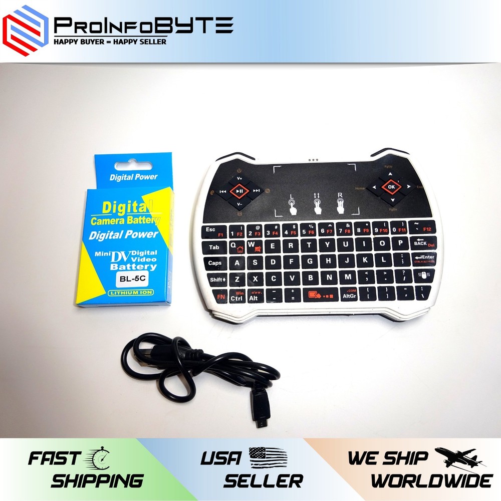 Wireless Bluetooth Rechargeable Keyboard Controller for Android / PC / TV Boxes