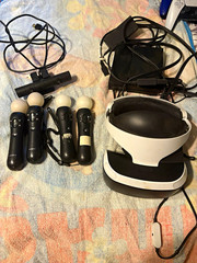 Sony PlayStation VR Headset Bundle w/ Camera, 4 Move Controllers, Power Supply