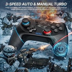 Wireless Pro Controller for Nintendo Switch, Lite, OLED & PC – Bluetooth Gamepad