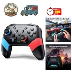 Advanced Wireless Controller for Switch with 4-Level Vibration & Turbo Features