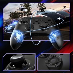 Versatile Wireless Game Controller for PC, Switch, iPhone, and Android – Black