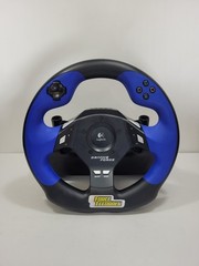 Logitech Driving Force Steering Wheel for PlayStation 2 PS2 Blue Not Tested