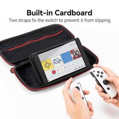 Portable Travel Carrying Case for Nintendo Switch/OLED + 12 Card Slots & Bracket