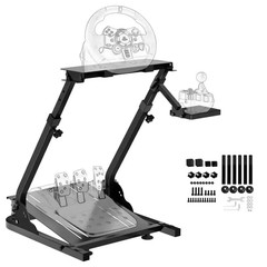 Race Simulator Cockpit for Logitech G25, G27, G29 Height Adjust Race Wheel Stand