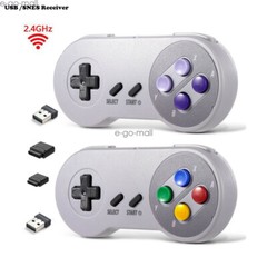 Wireless SNES Controller & USB Receiver for PC MAC Raspberry Pi Windows Computer