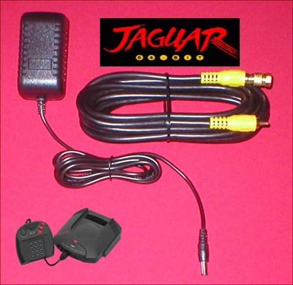 9V AC Power Supply + 12Ft HQ GOLD Cable + GOLD RF TV Adapter for Atari Jaguar