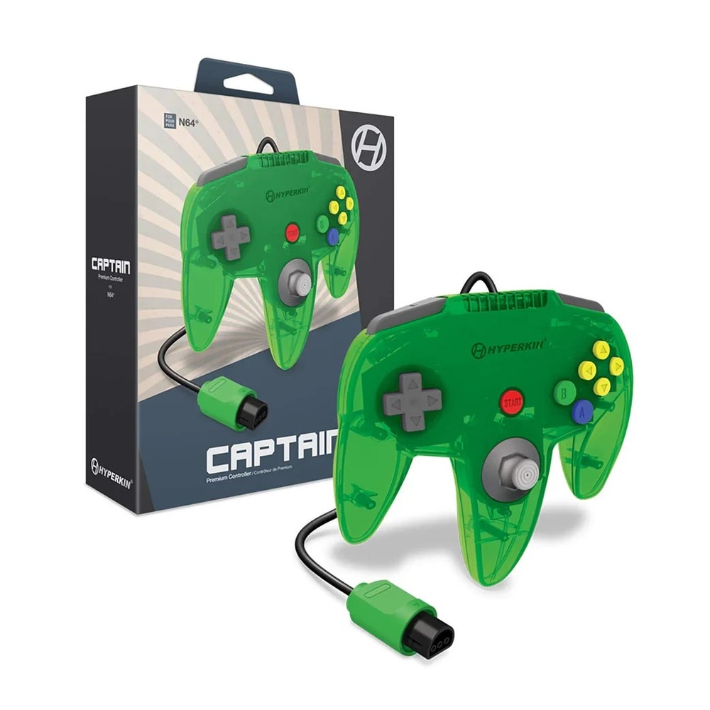 Hyperkin Captain Premium Controller Lime Green -N64 – Brand New