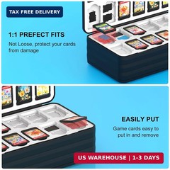Jimofuga Switch Game Case for Nintendo Switch 2/Switch/OLED/Lite, Magnetic Switc