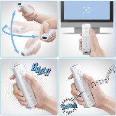 Built in Motion Plus Remote Controller & Nunchuck For Nintendo Wii Wii U + Strap