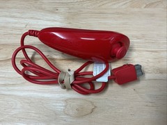 OEM Nintendo Wii Red Nunchuk Controller Tested Working Authentic