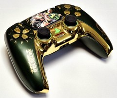 Customised PS5 Dualsense Controller – Steel Ball Run Gyro Zeppeli Design *NEW*