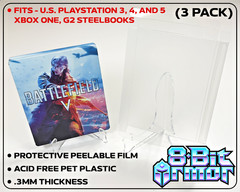 3 Box Protectors for PS3 / PS4 / PS5 / Xbox One / G2 Steelbook Clear Case