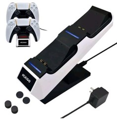 NexiGo PS5 Dual Charging Station for Wireless/ Dock with 4 Analog Sticks Covers.
