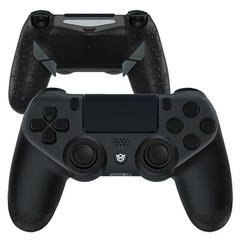 HEXGAMING Wireless PS4 Controller with Back Buttons, Hair Triggers, Black