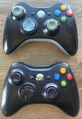 Xbox 360 Wireless Controllers Black 1403 Set of 2 No Battery Packs Tested – READ