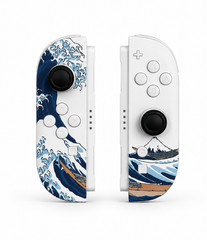 Custom Great Wave Nintendo Switch 2 Joy-Cons TMR Drift-Resistant Joysticks