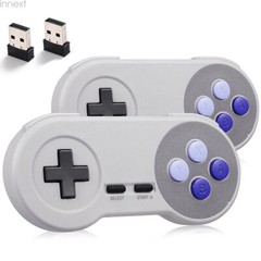 Wireless USB SNES ControllerJoystick Gamepad For PC MAC Raspberry Pi Window 2PCS