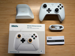 8BitDo Ultimate 2 Wireless Controller White TMR PC 2.4G Bluetooth Charging Dock