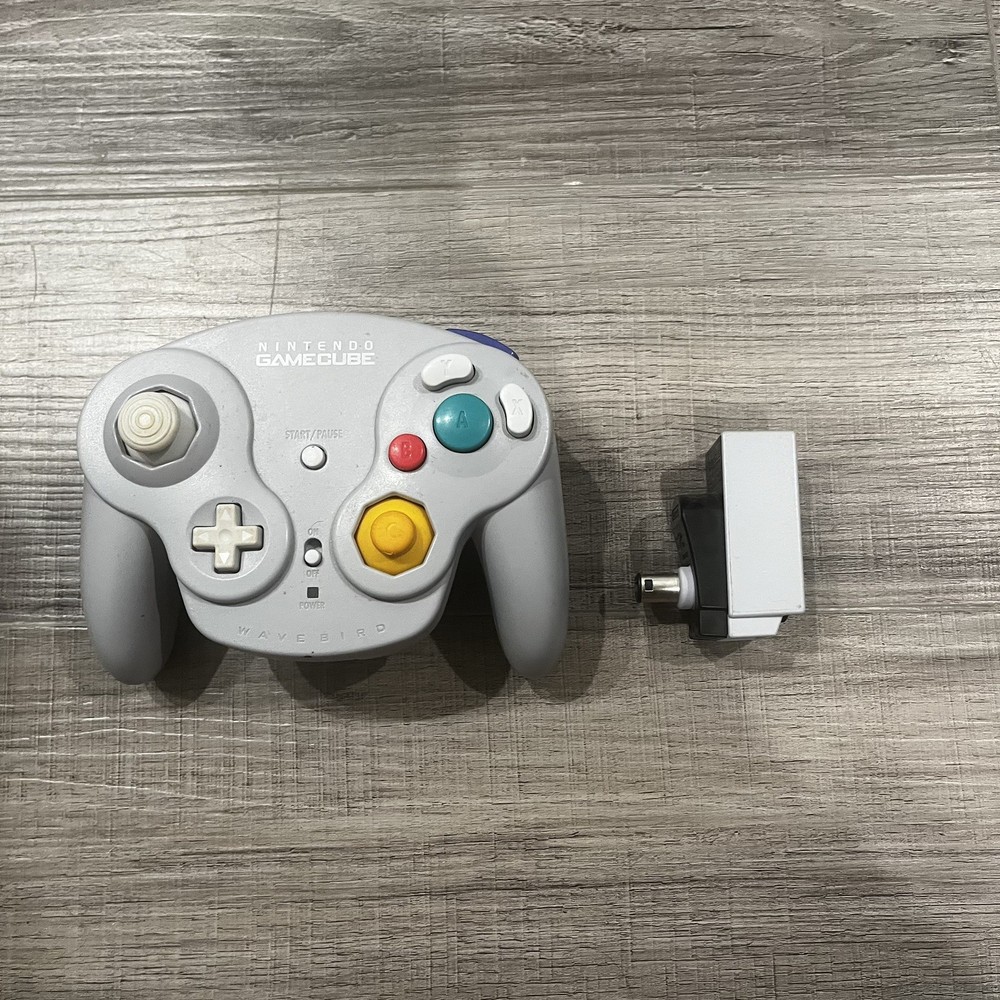 Nintendo – Wavebird Controller, Grey, w/ Reciever [Tested Working]