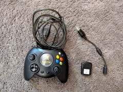 Genuine Microsoft Xbox Duke Controller, Breakaway Cable, Memory Unit – Untested