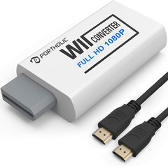 Wii to HDMI Converter 1080P with Audio Jack for Wii and Wii U Compatibility