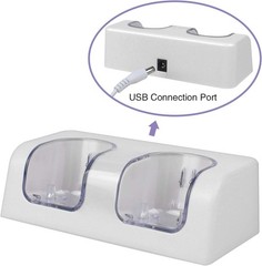 Wii Remote Battery ChargerFree USB Wall Charger+Lengthened Cord Dual Charging…