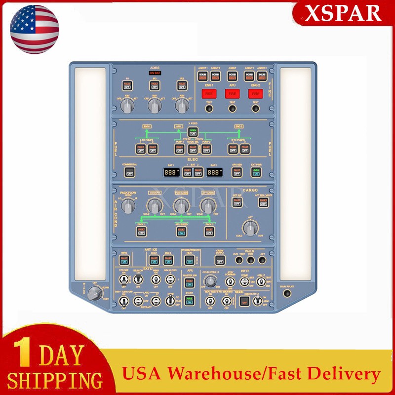 WINGFLEX A320 Overhead Panel with IRS&Lighting Panels Designed for Airbus PC USA
