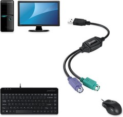 PERIPRO-401 PS2 to USB Adapter – Seamlessly Connect Legacy Keyboards & Mice