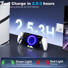 Foldable Charging Stand for PS Portal with LED Indicator & Circuit Protection