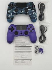 2 Pack Wireless Controllers for PS4 DualShock Style Gamepads w/ USB Cables
