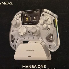 MANBA ONE Wireless Controller w/ Full Color Interactive Screen for Switch White