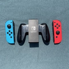 Nintendo Switch Joy Con Controller Comfort Grip Neon Blue Red Black OEM Tested