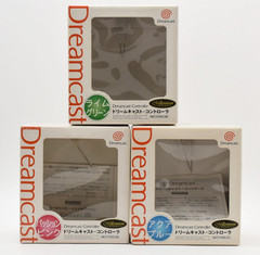 Lot 3 Sega Dreamcast Controller Visual Memory Pink Green Blue w/Box Set Japan JP