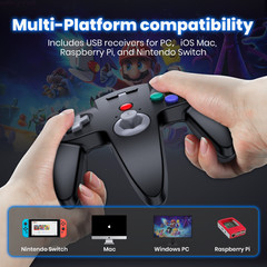 Wireless N64 Switch Online Controller for Nintendo Switch PC Mac Raspberry Steam
