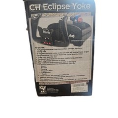CH Products Eclipse Yoke Flight Simulator Control Stick 200-616 USB PC Computer