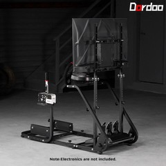 Dardoo Racing Simulator Cockpit With Monitor Stand Fit G29 G920 Thrustmaster