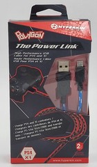 Hyperkin Polygon Power Link High Performance USB Cable for PS4 and Xbox One Blue